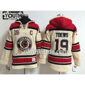 Chicago Blackhawks Jonathan Toews 19 Weiß Sawyer Hooded Sweatshirt - Kinder